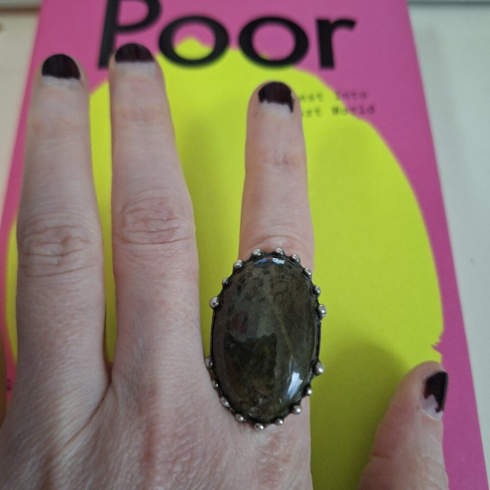 Forest witch vesuvianite ring